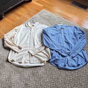 Izod Blue Checkered and Yellow Solid Men's Shirts